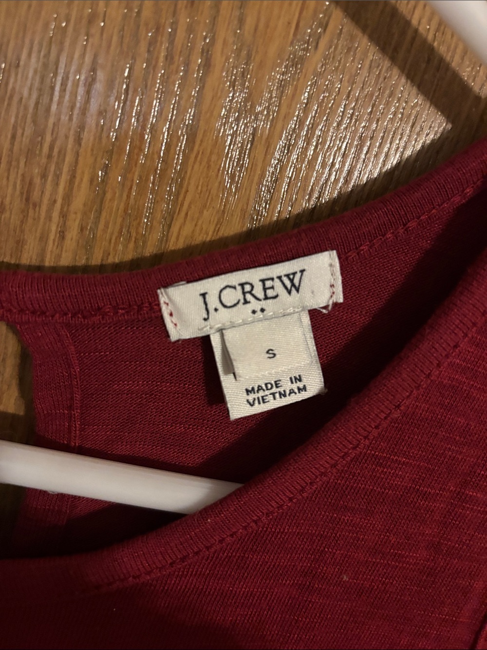 J. Crew Burgundy Layered Hem Sleeveless Tank - Picture 3 of 6